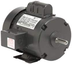 US Motors - 1 hp, TEFC Enclosure, Auto Thermal Protection, 3,450 RPM, 115/230 Volt, 60 Hz, Single Phase Permanent Split Capacitor (PSC) Motor - Size 56 Frame, Rigid Mount, 1 Speed, Ball Bearings, 12.0/6.0 Full Load Amps, A Class Insulation, Reversible - Caliber Tooling