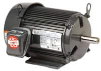 US Motors - 1 hp, TEFC Enclosure, No Thermal Protection, 1,155 RPM, 230/460 Volt, 60 Hz, Three Phase Premium Efficient Motor - Size 145 Frame, Rigid Mount, 1 Speed, Ball Bearings, 3.7/1.9 Full Load Amps, F Class Insulation, Reversible - Caliber Tooling