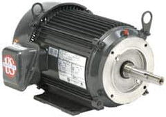 US Motors - 15 hp, TEFC Enclosure, No Thermal Protection, 1,765 RPM, 200 Volt, 60 Hz, Three Phase Standard Efficient Motor - Size 254 Frame, Rigid Mount, 1 Speed, Ball Bearings, 43 Full Load Amps, F Class Insulation, Reversible - Caliber Tooling