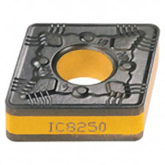 Iscar - CNMG433 NR Grade IC5005 Carbide Turning Insert - TiCN/Al2O3/TiN Finish, 80° Diamond, 1/2" Inscr Circle, 3/16" Thick, 3/64" Corner Radius - Caliber Tooling