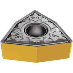 Iscar - WNMG3-1 SF Grade IC907 Carbide Turning Insert - TiAlN/TiN Finish, 80° Trigon, 3/8" Inscr Circle, 5/32" Thick, 1/64" Corner Radius - Caliber Tooling