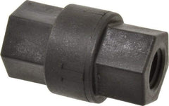 Specialty Mfr - 1/4" Polypropylene Check Valve - Inline, FNPT x FNPT, 125 WOG - Caliber Tooling