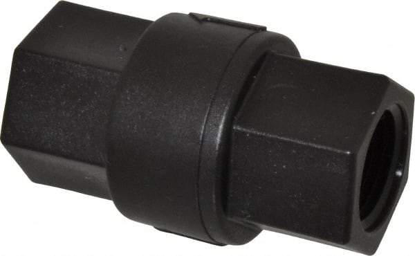 Specialty Mfr - 1/2" Polypropylene Check Valve - Inline, FNPT x FNPT, 125 WOG - Caliber Tooling