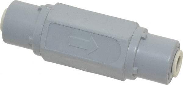 Specialty Mfr - 1/4" PVC Check Valve - Inline, Push To Connect x Push To Connect, 125 WOG - Caliber Tooling