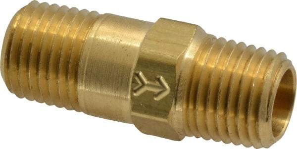 Specialty Mfr - 1/4" Brass Check Valve - Inline, MNPT x MNPT, 500 WOG - Caliber Tooling