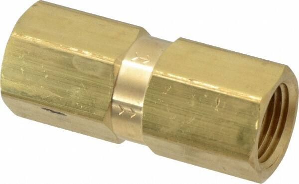 Specialty Mfr - 1/2" Brass Check Valve - Inline, FNPT x FNPT, 500 WOG - Caliber Tooling