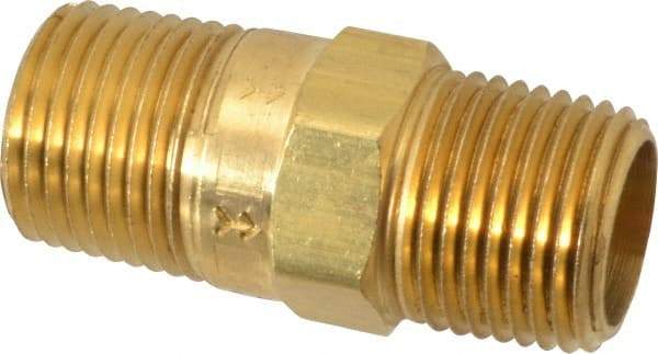 Specialty Mfr - 1/2" Brass Check Valve - Inline, MNPT x MNPT, 500 WOG - Caliber Tooling