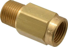 Specialty Mfr - 1/2" Brass Check Valve - Inline, FNPT x MNPT, 500 WOG - Caliber Tooling