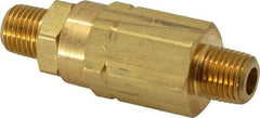 Specialty Mfr - 1/4" Brass Check Valve - Inline, MNPT x MNPT, 3,000 WOG - Caliber Tooling