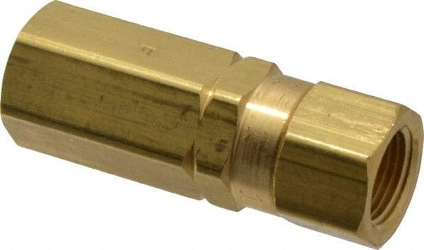 Specialty Mfr - 3/8" Brass Check Valve - Inline, FNPT x FNPT, 3,000 WOG - Caliber Tooling