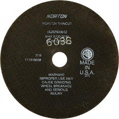 Norton - 7" Ceramic Cutoff Wheel - 1/16" Thick, 7/8" Arbor - Caliber Tooling