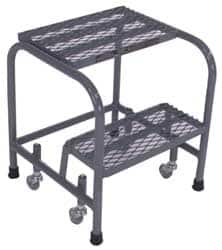 Cotterman - 20" 2 Step Ladder - 350 Lb Capacity, 20" Platform Height, 18" Base Width x 19" Depth, Grip Strut - Caliber Tooling