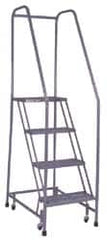 Cotterman - 70" 4 Step Ladder - 350 Lb Capacity, 40" Platform Height, 20" Base Width x 31" Depth, Grip Strut - Caliber Tooling