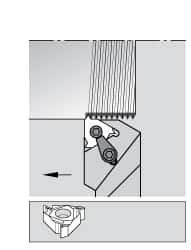 Kennametal - External Thread, Right Hand Cut, 3/4" Shank Width x 3/4" Shank Height Indexable Threading Toolholder - 5" OAL, LT 16ER Insert Compatibility, LSS Toolholder, Series LT Threading - Caliber Tooling