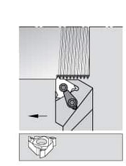 Kennametal - External Thread, Right Hand Cut, 3/4" Shank Width x 3/4" Shank Height Indexable Threading Toolholder - 5" OAL, LT 16ER Insert Compatibility, LSS Toolholder, Series LT Threading - Caliber Tooling