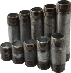 B&K Mueller - 60 Piece, 1" Pipe, Galvanized Pipe Nipple Set - Schedule 40, (6) Close, (6) 2, (6) 2-1/2, (6) 3, (6) 3-1/2, (6) 4, (6) 4-1/2, (6) 5, (6) 5-1/2, (6) 6 - Caliber Tooling