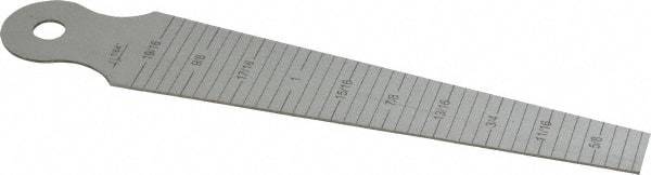 SPI - 5/8 to 1-3/16 Inch Measurement, 1 Leaf Taper Gage - 6 Inch Long, 1/64 Inch Graduation - Caliber Tooling