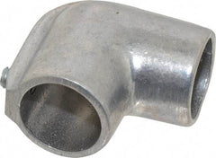 Hollaender - 1" Pipe, 90° Elbow, Aluminum Alloy Elbow Pipe Rail Fitting - Bright Finish - Caliber Tooling