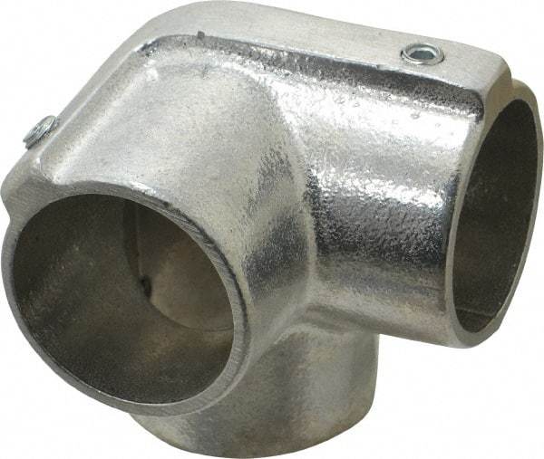 Hollaender - 1-1/2" Pipe, Side Outlet Elbow, Aluminum Alloy Elbow Pipe Rail Fitting - Bright Finish - Caliber Tooling