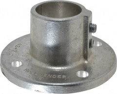 Hollaender - 1-1/4" Pipe, Base Flange, Aluminum Alloy Flange Pipe Rail Fitting - Bright Finish - Caliber Tooling