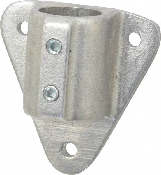 Hollaender - 1" Pipe, Wall Mount Flange, Aluminum Alloy Flange Pipe Rail Fitting - Bright Finish - Caliber Tooling