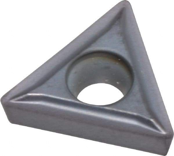 Kennametal - TPGT21.51 LF Grade KC5010 Carbide Turning Insert - TiAlN Finish, 60° Triangle, 1/4" Inscr Circle, 3/32" Thick, 1/64" Corner Radius - Caliber Tooling