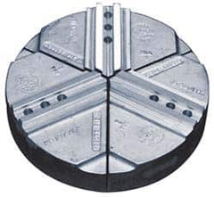 Abbott Workholding Products - 20" & Up Chuck Capacity, 3/32" x 90° Serrated Attachment, Round Soft Lathe Chuck Jaw - 3 Jaws, Cast Aluminum, 1-1/2" Btw Mount Hole Ctrs, 21" Wide x 4" High, 1.004" Groove, 0.7874" & 20mm Fastener - Caliber Tooling