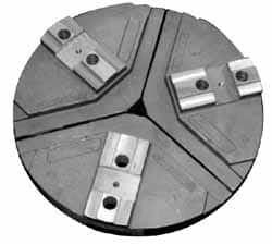 Abbott Workholding Products - 24" & Up Chuck Capacity, Tongue & Groove Attachment, Round Soft Lathe Chuck Jaw - 3 Jaws, Cast Aluminum, 3" Btw Mount Hole Ctrs, 24" Wide x 4" High, 7/8" & 7/8" Fastener - Caliber Tooling