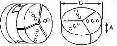 Abbott Workholding Products - 10" & Up Chuck Capacity, Northfield Attachment, Round Soft Lathe Chuck Jaw - 3 Jaws, Aluminum, 9.92" Wide x 2" High - Caliber Tooling