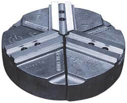 Abbott Workholding Products - 15" & Up Chuck Capacity, 1.5mm x 60° Serrated Attachment, Round Soft Lathe Chuck Jaw - 3 Jaws, Cast Aluminum, 1.6929" Btw Mount Hole Ctrs, 24" Wide x 4" High, 0.8661" Groove, 0.7874" & 20mm Fastener - Caliber Tooling