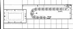 Igus - 3 Ft. Long, Igumid G and Igumid NB, Snap Open Cable and Hose Carrier - 3.15 Inch Inside Width x 1.26 Inch Inside Height, 3-3/4 Inch Outside Width x 1.54 Inch Outside Height, 2.95 Inch Bend Radius - Caliber Tooling