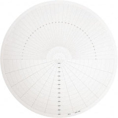 Made in USA - 14 Inch Diameter, Radius and Angle, Mylar Optical Comparator Chart and Reticle - For Use with 10x Magnification - Caliber Tooling