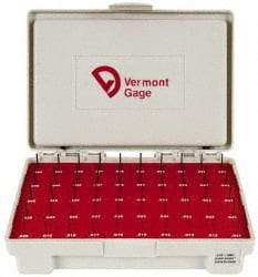 Vermont Gage - 50 Piece, 0.011-0.06 Inch Diameter Plug and Pin Gage Set - Minus 0.0002 Inch Tolerance, Class ZZ - Caliber Tooling