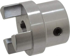 Boston Gear - 1/2" Max Bore Diam, FC15 Coupling Size, Flexible Half Coupling - 1-1/2" OD, 2.76" OAL, Steel - Caliber Tooling