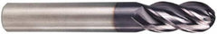 M.A. Ford - 1" Diam, 1-1/2" LOC, 4 Flute Solid Carbide Ball End Mill - ALtima Finish, Single End, 4" OAL, 1" Shank Diam, Spiral Flute - Caliber Tooling