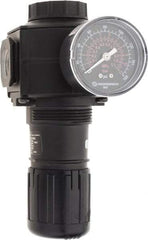 Norgren - 1/2 NPT Port, 220 CFM, Zinc Standard Regulator - 5 to 150 psi Range, 300 Max psi Supply Pressure, 1/4" Gauge Port Thread, 3.15" Wide x 6.67" High - Caliber Tooling