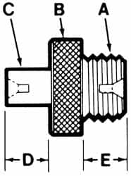 TE-CO - No.6-40 UNF, 1/4 Inch Thread, 3/8 Inch Shaft Length, Tapped Hole Location Gage - Steel, 5/16 Inch Head Diameter, 7/8 Inch Overall Length - Caliber Tooling