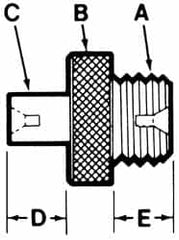 TE-CO - No.6-40 UNF, 1/4 Inch Thread, 3/8 Inch Shaft Length, Tapped Hole Location Gage - Steel, 5/16 Inch Head Diameter, 7/8 Inch Overall Length - Caliber Tooling