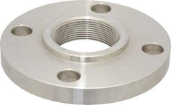 Value Collection - 2" Pipe, 6" OD, Stainless Steel, Threaded Pipe Flange - 4-3/4" Across Bolt Hole Centers, 3/4" Bolt Hole, 150 psi, Grades 304 & 304L - Caliber Tooling