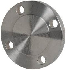 Merit Brass - 2" Pipe, 6" OD, Stainless Steel, Blind Pipe Flange - 4-3/4" Across Bolt Hole Centers, 3/4" Bolt Hole, 150 psi, Grades 304 & 304L - Caliber Tooling