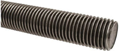 Made in USA - 1-1/4-7 UNC (Coarse), 2' Long, Low Carbon Steel Threaded Rod - Oil Finish Finish, Right Hand Thread - Caliber Tooling