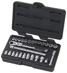 GearWrench - 27 Piece 1/4" Drive Socket Set - 5/32" to 9/16" (3.5mm to 13mm) Range, Inch/Metric Measurement Standard - Caliber Tooling