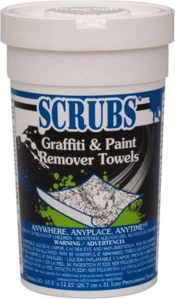 Scrubs - Center Pull Bucket/Canister of Wipes Graffiti/Vandal Mark Remover - Caliber Tooling