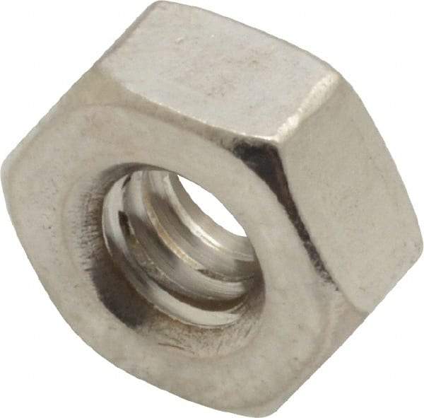 Value Collection - 1/4-20 UNC Stainless Steel Right Hand Heavy Hex Nut - 1/2" Across Flats, 15/64" High, Uncoated - Caliber Tooling