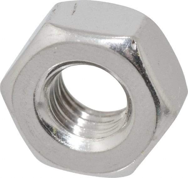 Value Collection - 5/16-18 UNC Stainless Steel Right Hand Heavy Hex Nut - 9/16" Across Flats, 19/64" High, Uncoated - Caliber Tooling