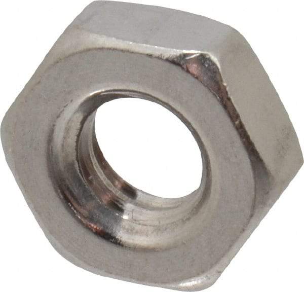 Value Collection - 1/4-20 UNC Stainless Steel Right Hand Hex Jam Nut - 7/16" Across Flats, 5/32" High, Uncoated - Caliber Tooling