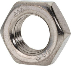 Value Collection - 7/16-20 UNF Stainless Steel Right Hand Hex Jam Nut - 11/16" Across Flats, 1/4" High, Uncoated - Caliber Tooling