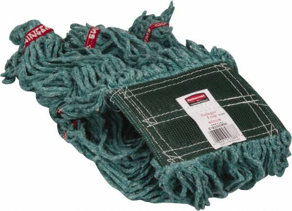 Rubbermaid - 5" Green Head Band, Medium Blended Fiber Loop End Mop Head - 4 Ply, Use for General Purpose - Caliber Tooling