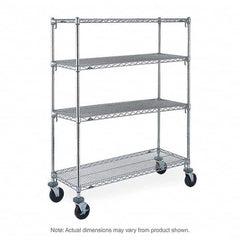 Metro - 900 Lb Capacity 4 Shelf Mobile Wire Shelving Unit - Add-On Unit - Caliber Tooling