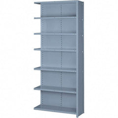 Lyon - 7 Shelf, 600 Lb. Capacity, Closed Shelving Add-On Unit - 36 Inch Wide x 24 Inch Deep x 84 Inch High, Gray - Caliber Tooling